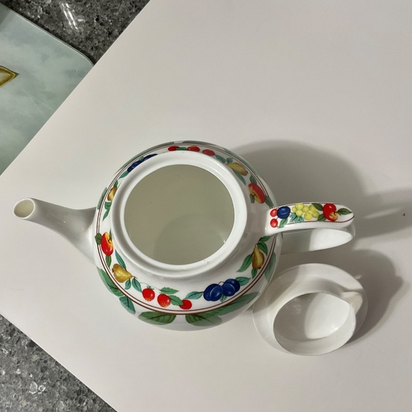 VTG Eden by Roy Kirkham English Fruit Motif Teapot 1992 - Picture 7 of 10